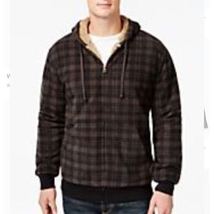 Weatherproof Vintage Plaid Sherpa-Lined Hoodie